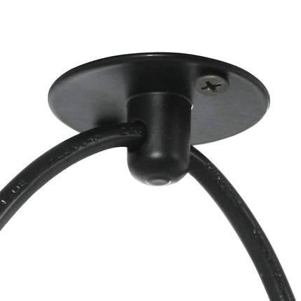 pendellampe med 5 lampeholdere E27 metal sort