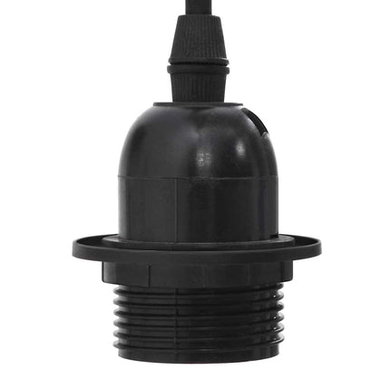 pendellampe med 5 lampeholdere E27 metal sort