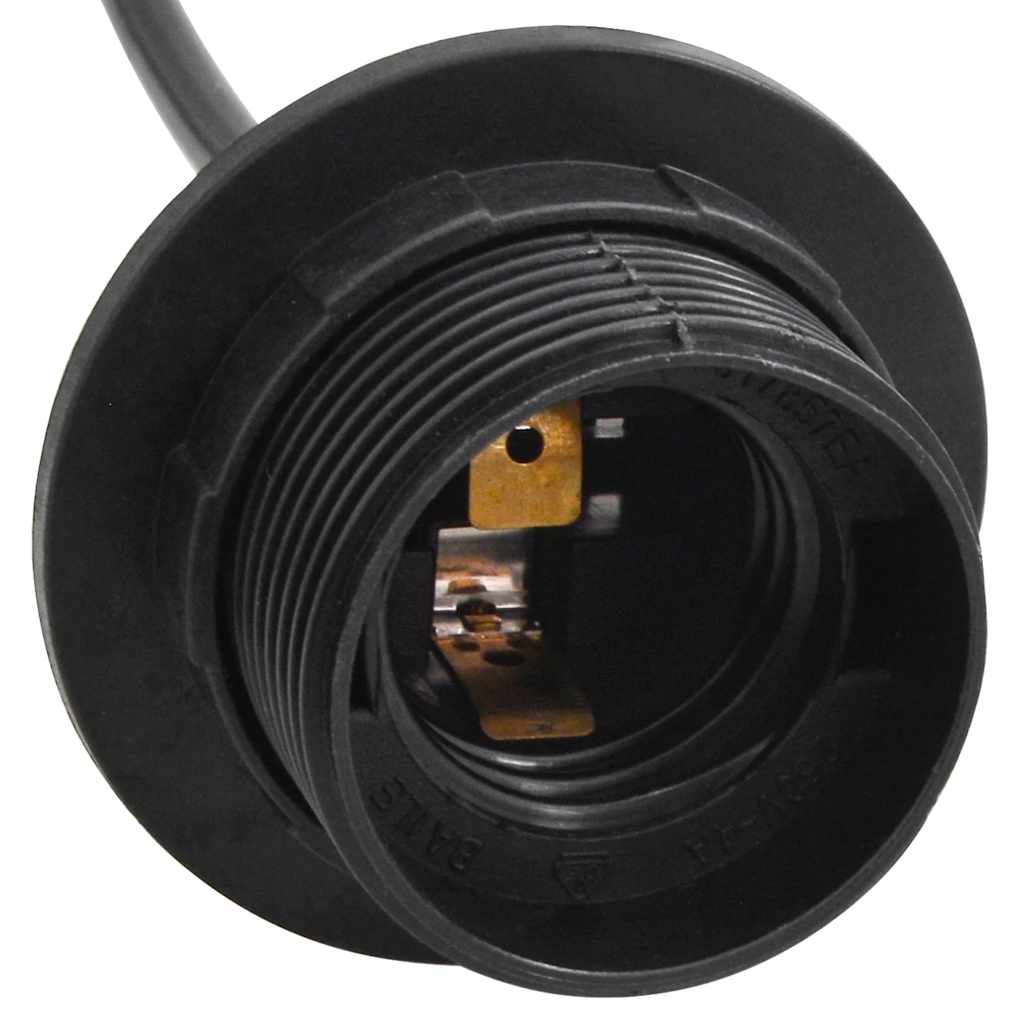 pendellampe med 5 lampeholdere E27 metal sort