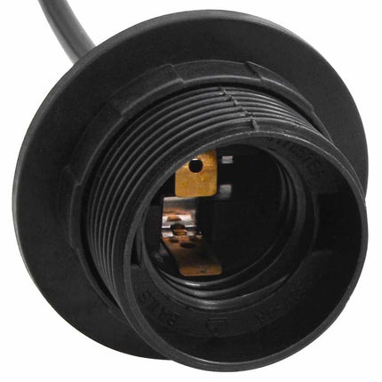 pendellampe med 5 lampeholdere E27 metal sort