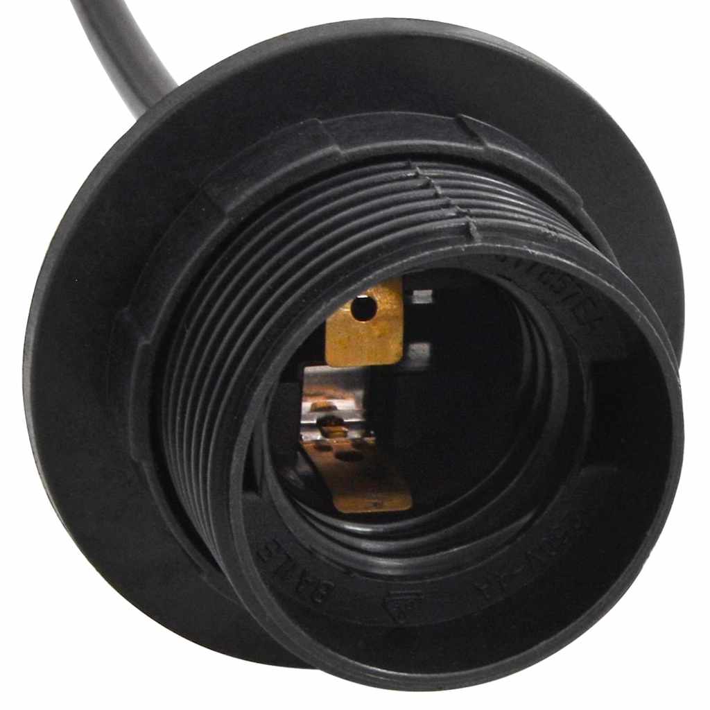 pendellampe med 6 lampeholdere E27 metal sort