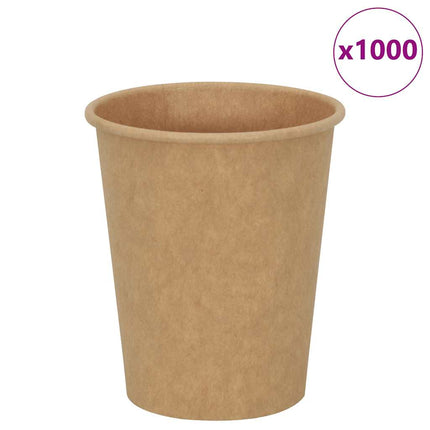 kaffekopper af papir 1000 stk. 8oz 200ml brun