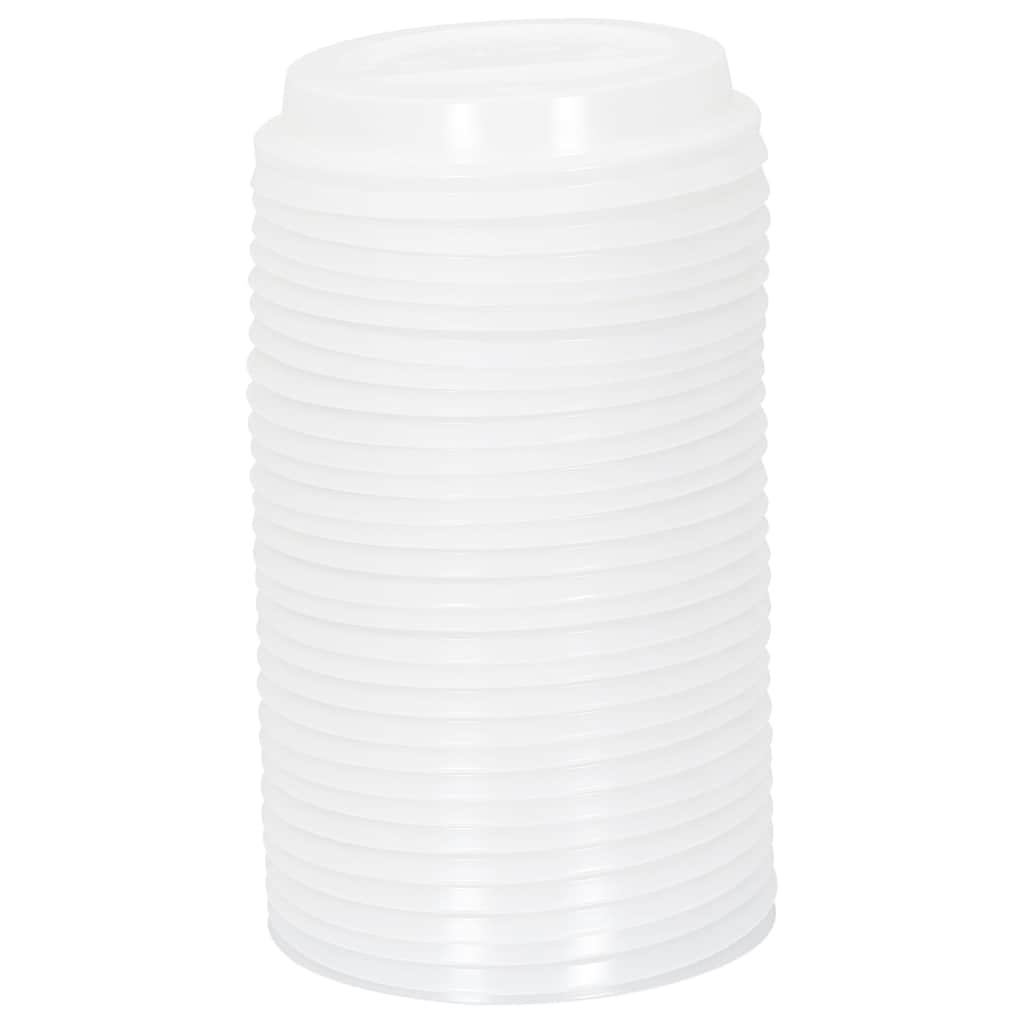 papirkoplåg Ø90 mm 12oz and 16oz 1000 stk. hvid plast