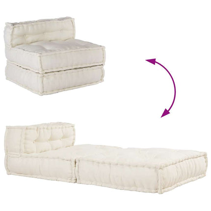 modulær sofaenhed stof 70x70x54 cremefarvet