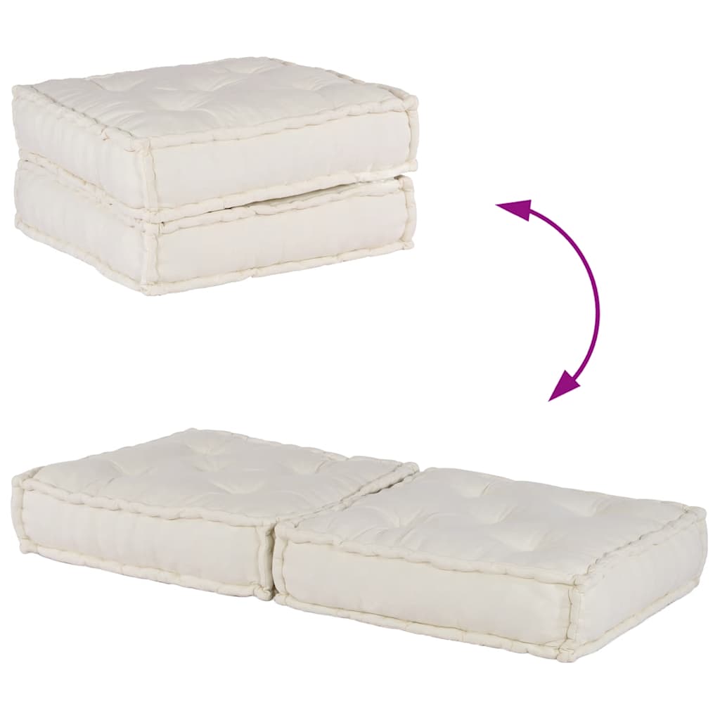 modulær sofaenhed stof 70x70x36 cremefarvet