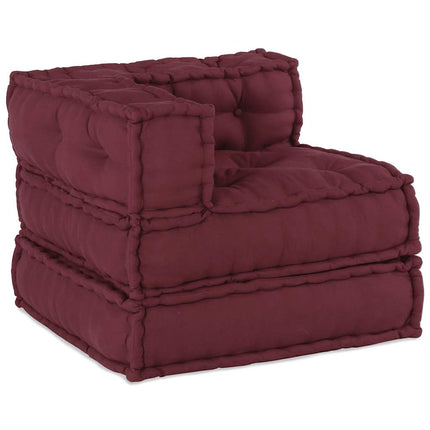 modulær sofaenhed stof 70x70x54 brunrød