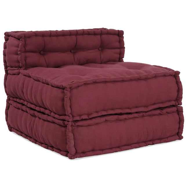 modulær sofaenhed stof 70x70x54 brunrød