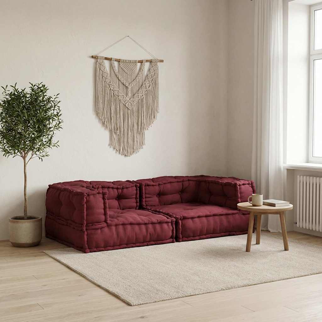 2-personers modulsofa stof 140x70x36 brunrd