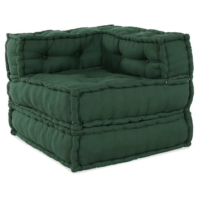 modulær sofaenhed stof 70x70x54 grøn