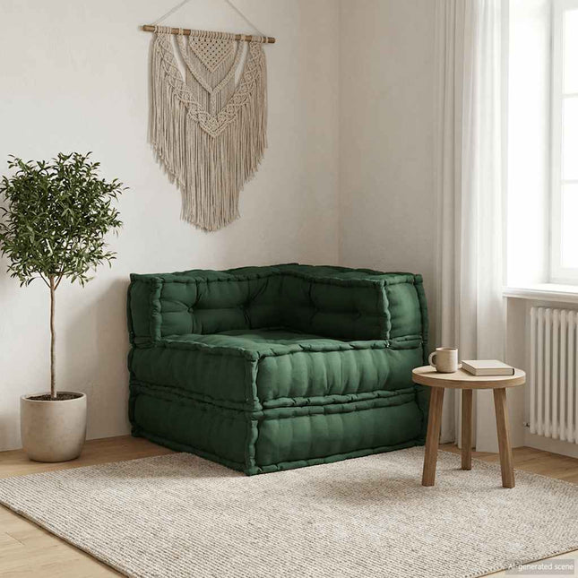 modulær sofaenhed stof 70x70x54 grøn