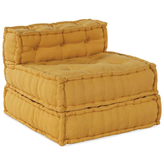 modulær sofaenhed stof 70x70x54 gul
