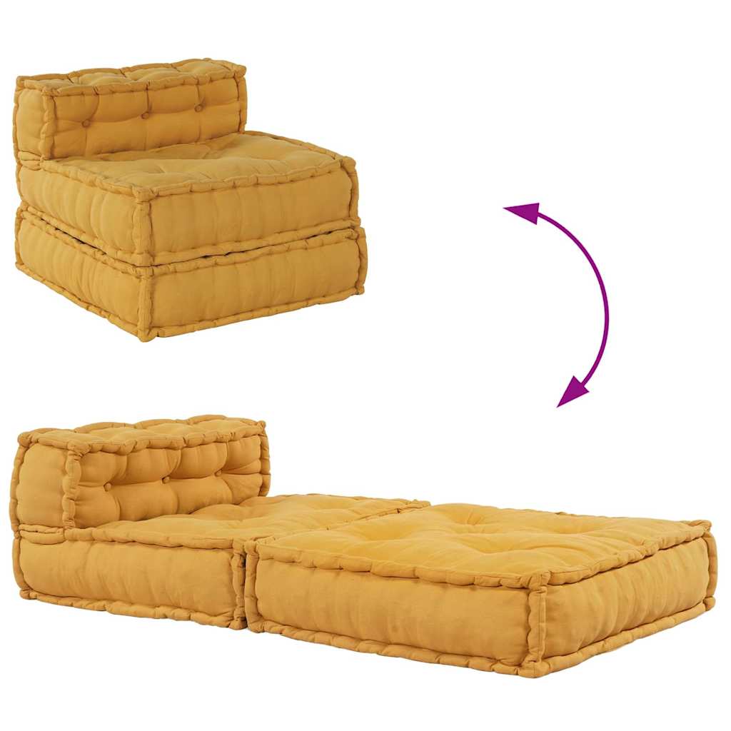 modulær sofaenhed stof 70x70x54 gul