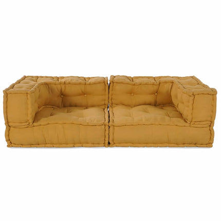 2-personers modulsofa stof 140x70x36 gul