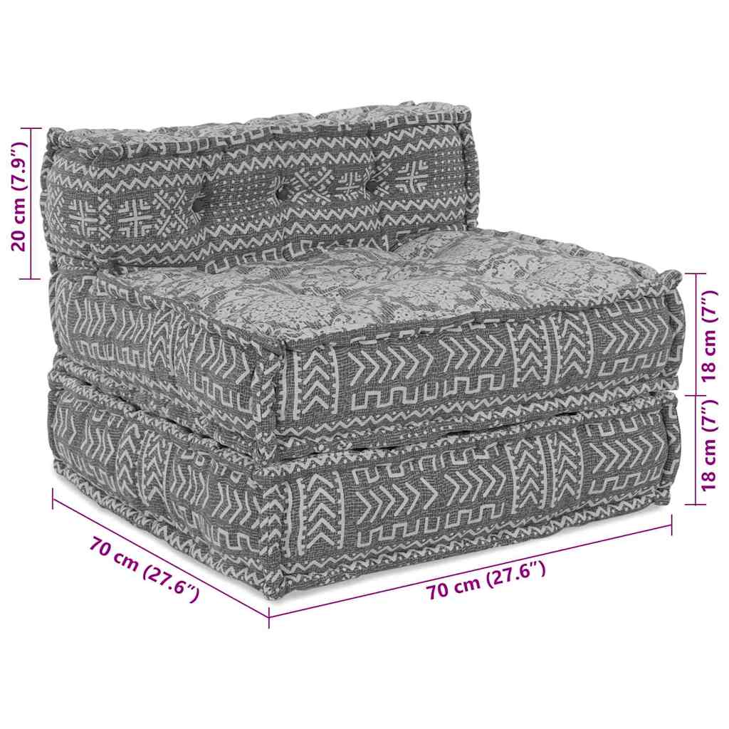 Modul Sofa Lysegrå 70 x 70 x 56 cm Stof