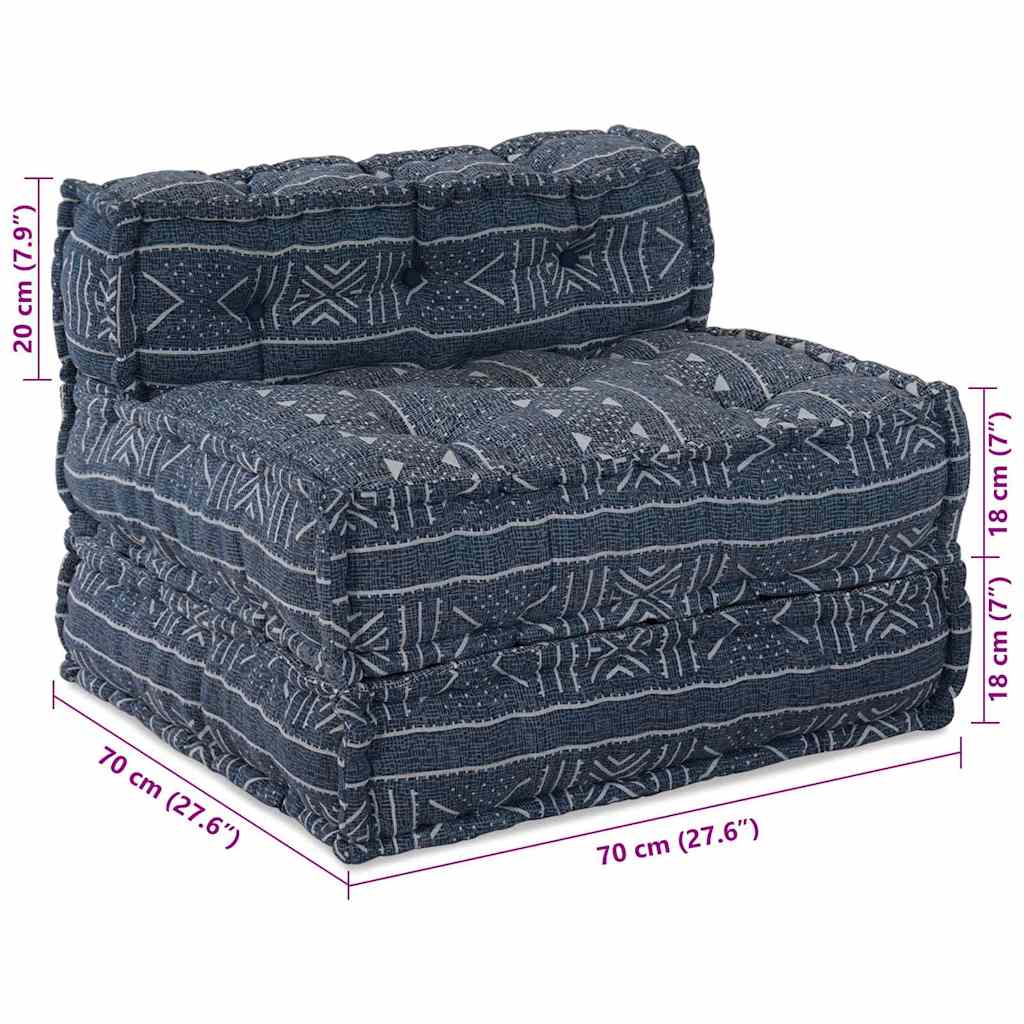 Modul Sofa Indigo Print 70 x 70 x 56 cm Stof
