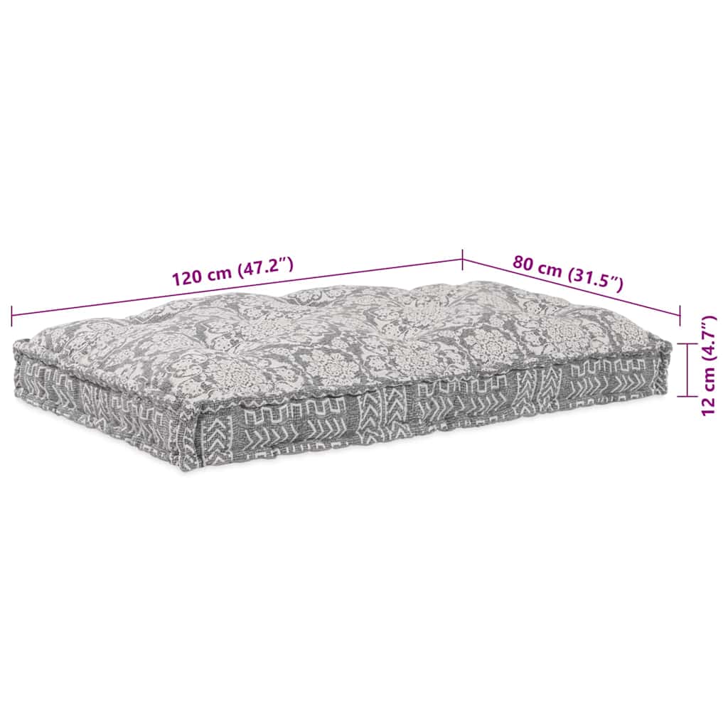 Sofa pude Lysegrå 120 x 80 x 12 cm Stof