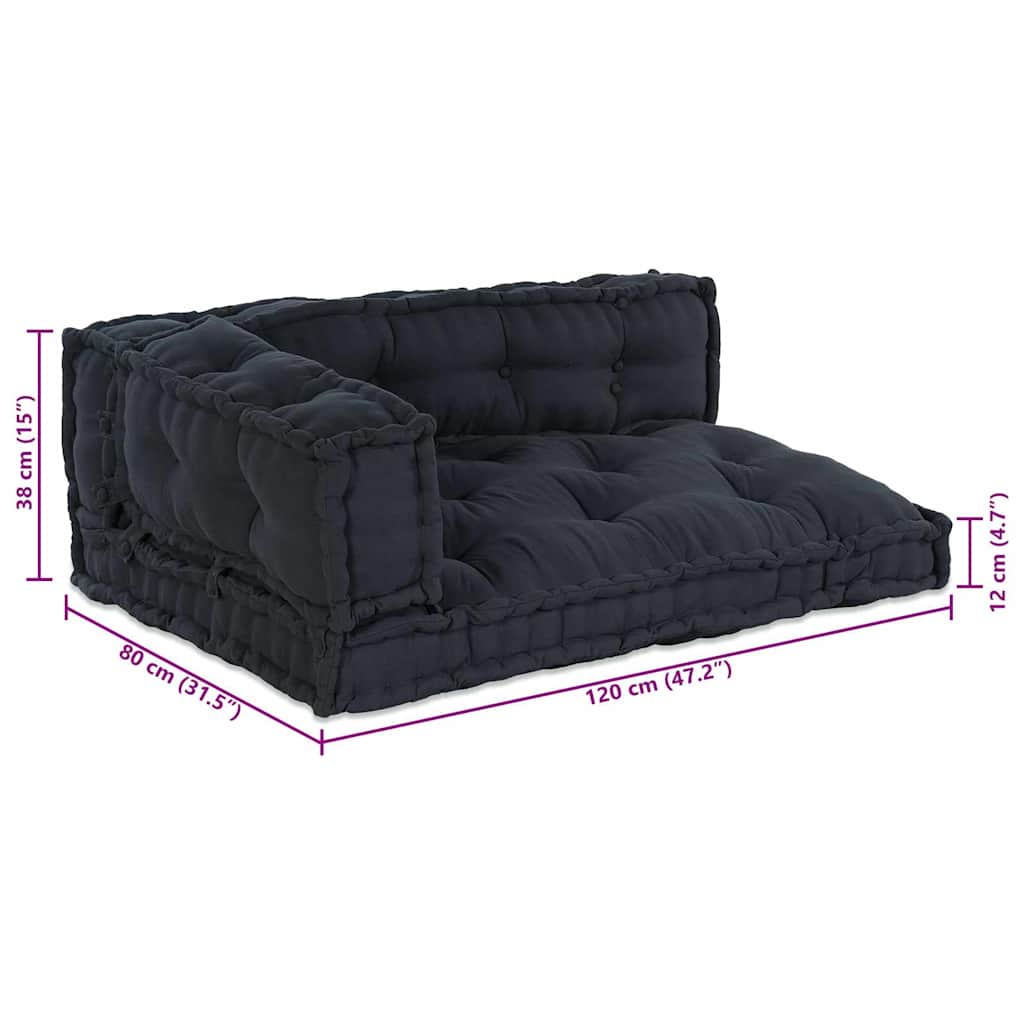 Sofa pude 3 pcs Antracit Stof