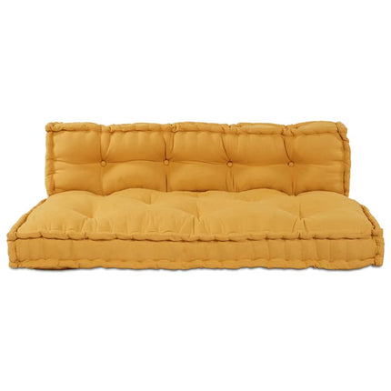 Palle Sofa Pude 2 stk. Stof Gul 120 x 80 x 38 cm
