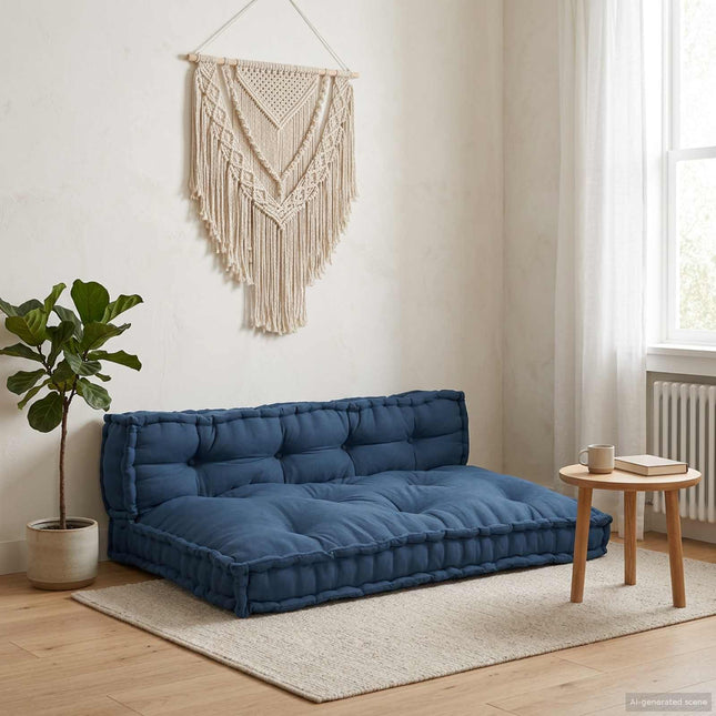 Palle Sofa Pude 2 pcs Indigo 120 x 80 x 38 cm Stof