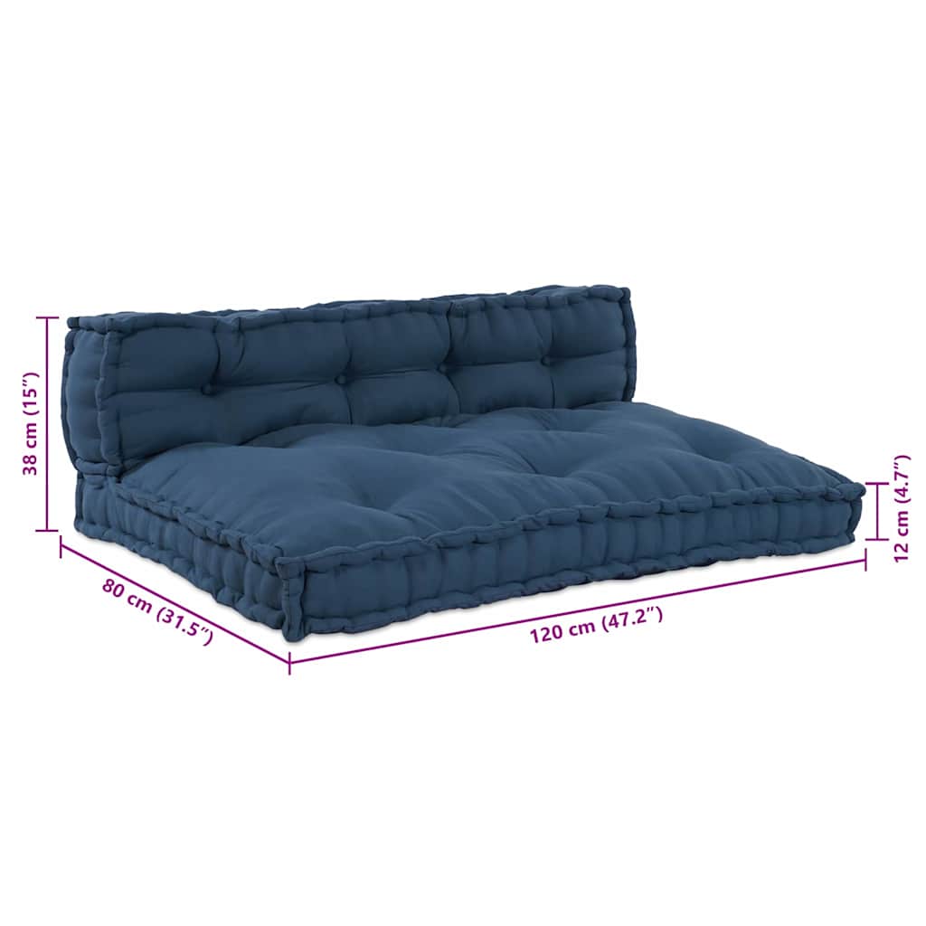 Sofa pude 2 pcs Indigo Stof
