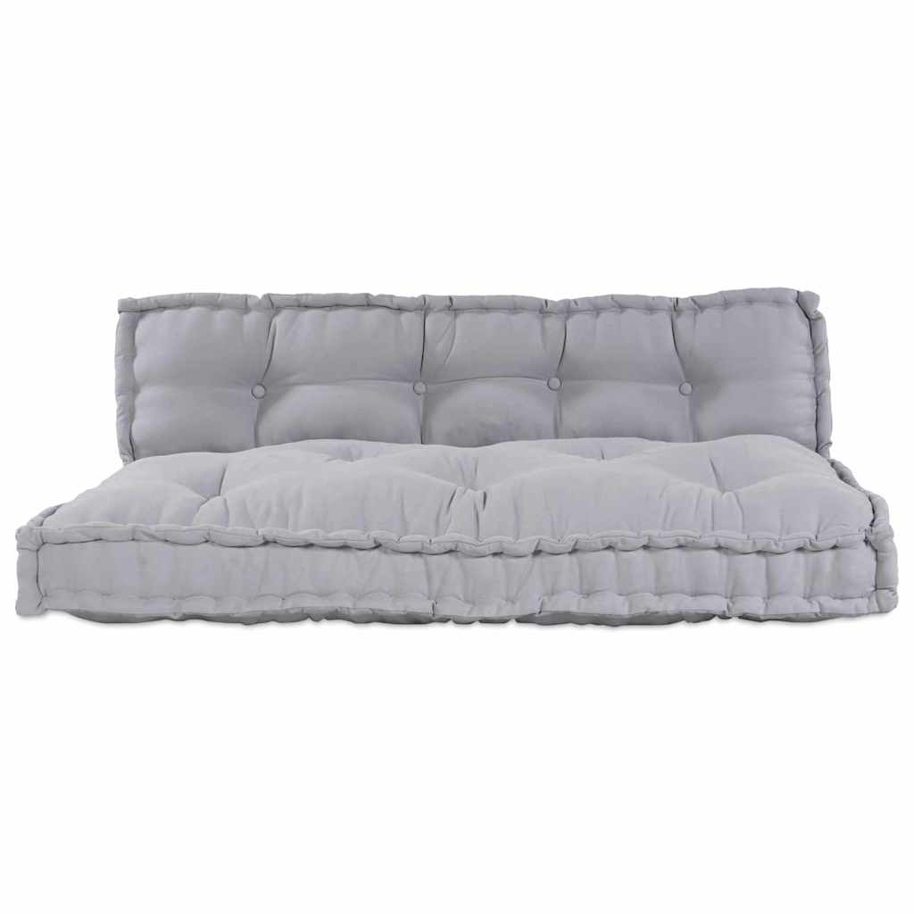 Sofa pude 2 pcs Grå Stof
