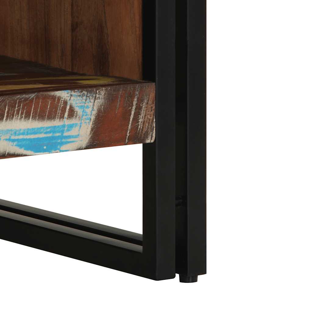 sofabord 50x50x38 cm massivt genbrugstræ flerfarvet