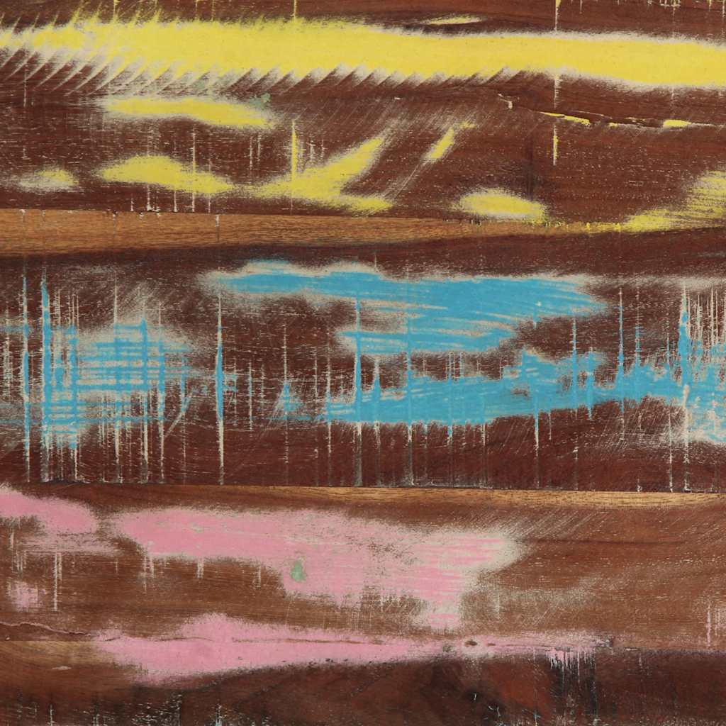 sofabord 50x50x38 cm massivt genbrugstræ flerfarvet