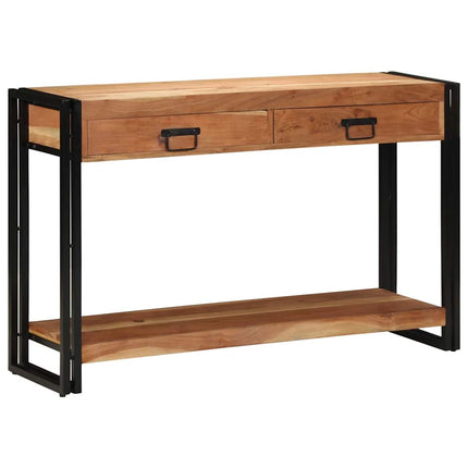 Konsolbord med skuffe Brun 120 x 33 x 75 cm Massivt Akacietræ