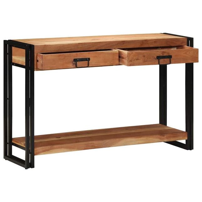 Konsolbord med skuffe Brun 120 x 33 x 75 cm Massivt Akacietræ