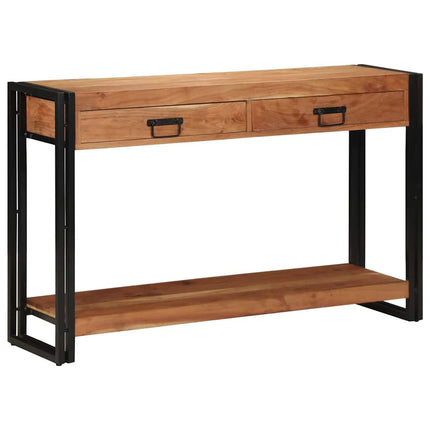 Konsolbord med skuffe Brun 120 x 33 x 75 cm Massivt Akacietræ