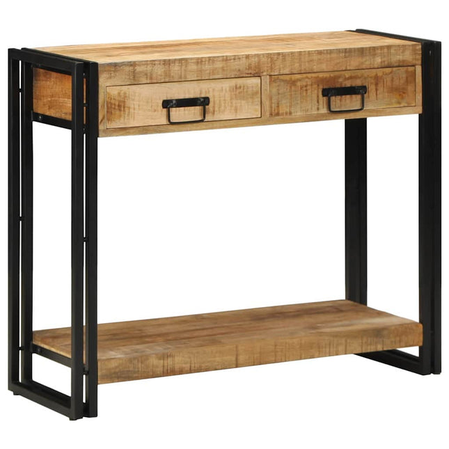 Konsolbord med skuffe Brun 90 x 33 x 75 cm Massivt mangotræ