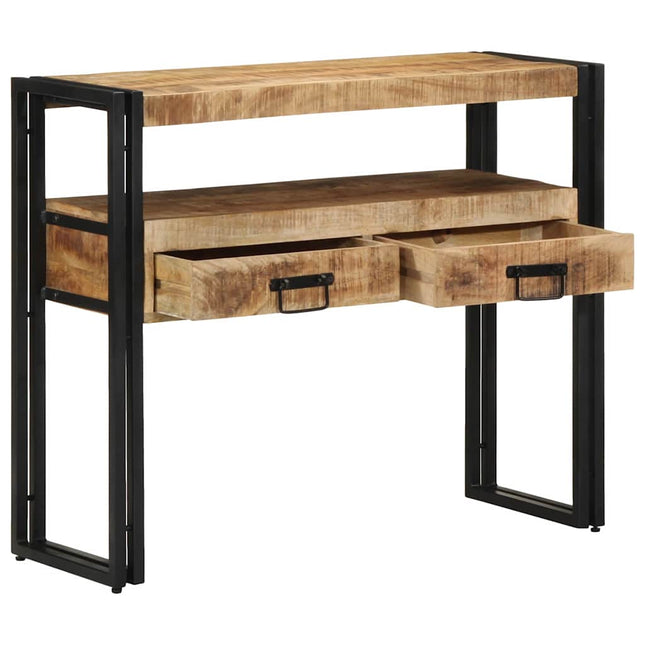 Konsolbord med skuffe Brun 90 x 33 x 75 cm Massivt mangotræ