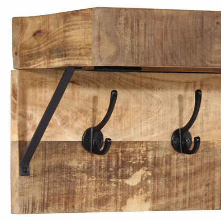 Jakkeholder Vægmonteret Brun 73 x 19 x 23 cm Massivt mangotræ