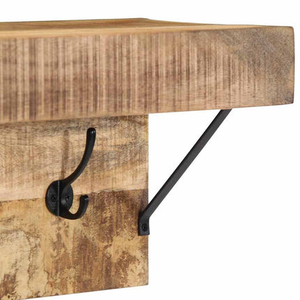 Jakkeholder Vægmonteret Brun 73 x 19 x 23 cm Massivt mangotræ