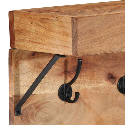 Jakkeholder Vægmonteret Brun 73 x 19 x 23 cm Massivt akacietræ