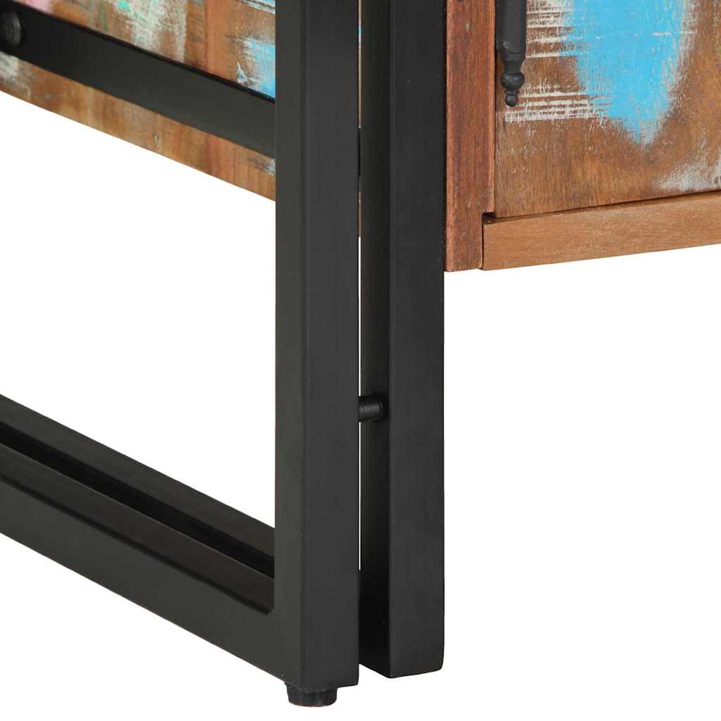 Skoskab med hylde Sort 30 x 30 x 40 cm Massivt genbrugstræ