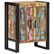 Skoskab med hylde Sort 30 x 30 x 40 cm Massivt genbrugstræ