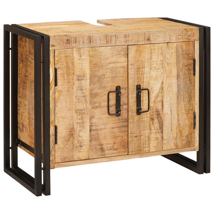 Vaskeskab med hylde Brun 71 x 33 x 58 cm Massivt mangotræ