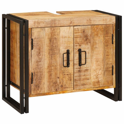 Vaskeskab med hylde Brun 71 x 33 x 58 cm Massivt mangotræ
