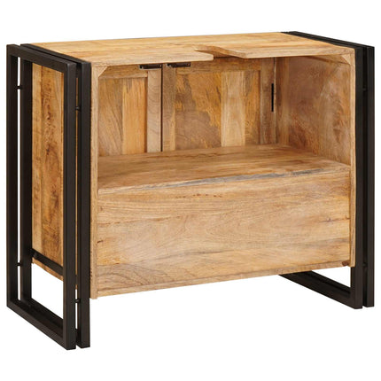 Vaskeskab med hylde Brun 71 x 33 x 58 cm Massivt mangotræ