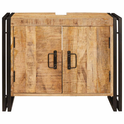 Vaskeskab med hylde Brun 71 x 33 x 58 cm Massivt mangotræ