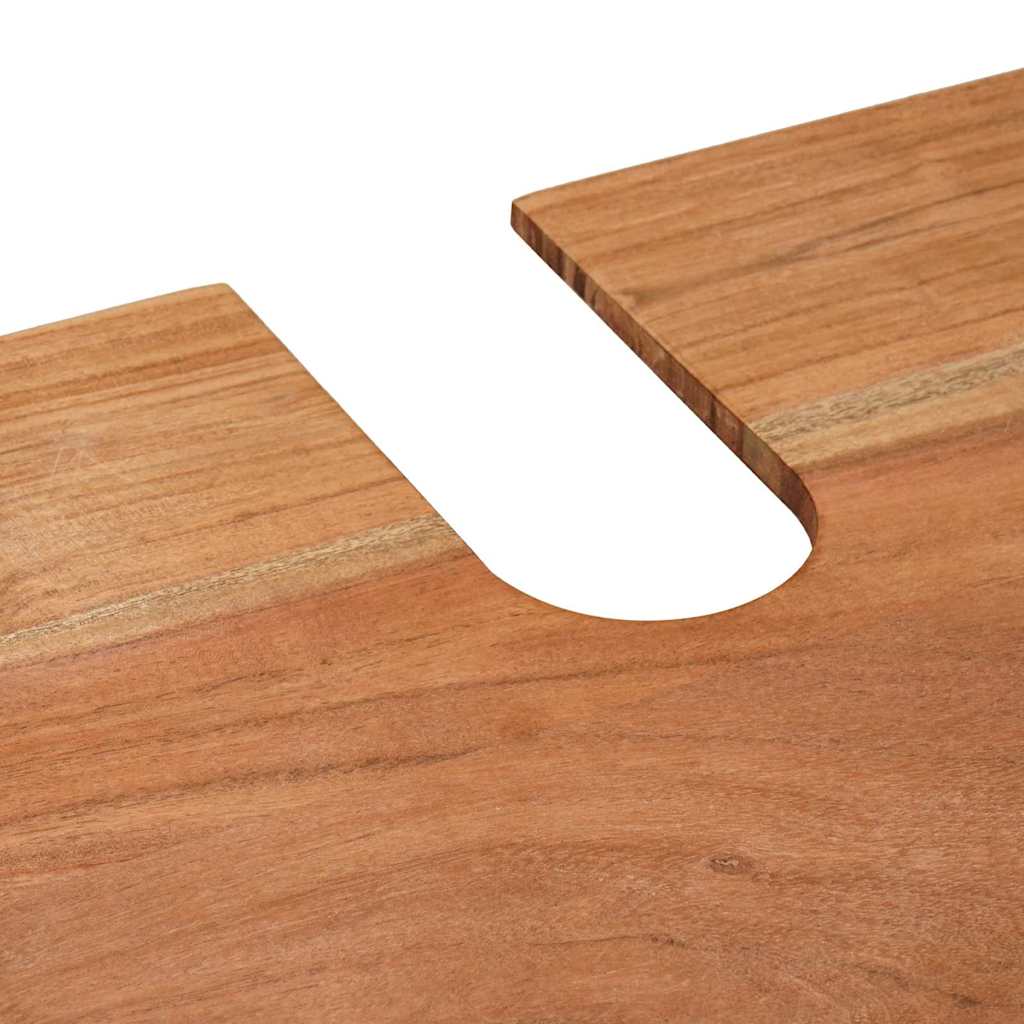 Badeværelsesvaskeskab 71 x 33 x 58 cm Massivt akacietræ og jern