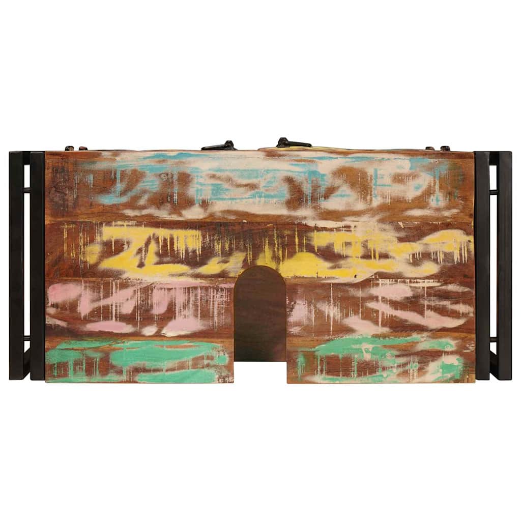 Badeværelsesvaskeskab 71 x 33 x 58 cm Solid genbrugstræ og jern