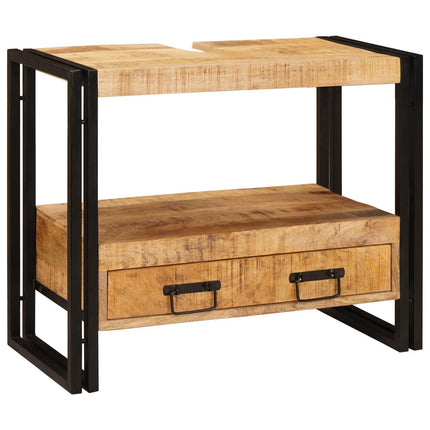 Make-upbord skab Brun 71 x 33 x 58 cm Massivt mangotræ