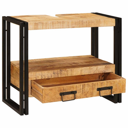 Make-upbord skab Brun 71 x 33 x 58 cm Massivt mangotræ