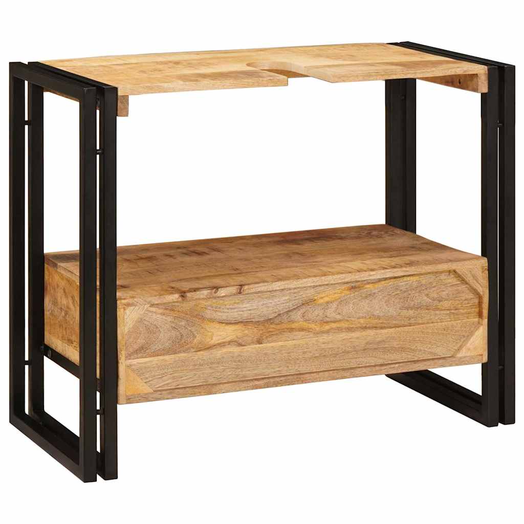 Badeværelsesvaskeskab 71 x 33 x 58 cm Massivt mangotræ og jern