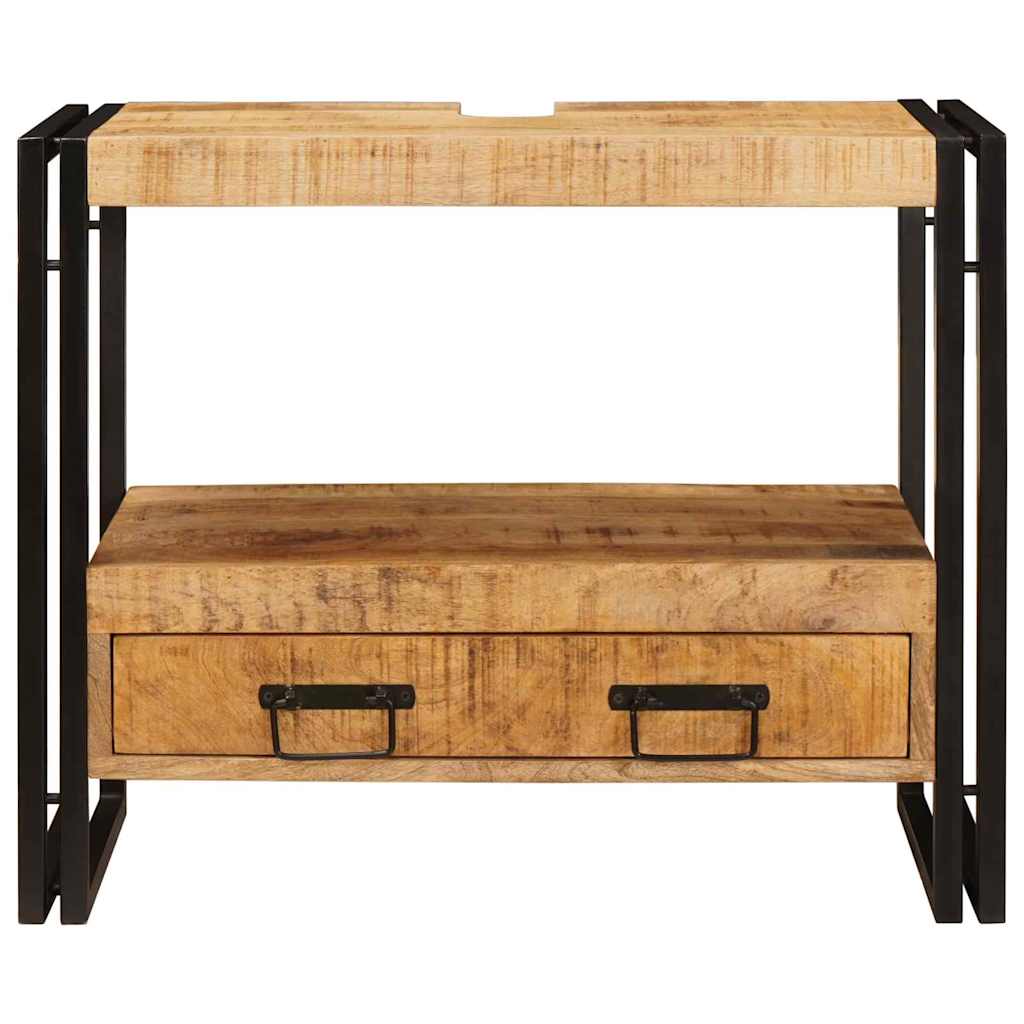 Badeværelsesvaskeskab 71 x 33 x 58 cm Massivt mangotræ og jern