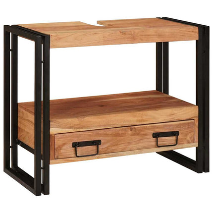 Make-upbord skab Brun 71 x 33 x 58 cm Massivt Akacietræ