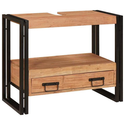 Make-upbord skab Brun 71 x 33 x 58 cm Massivt Akacietræ