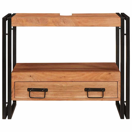 Make-upbord skab Brun 71 x 33 x 58 cm Massivt Akacietræ
